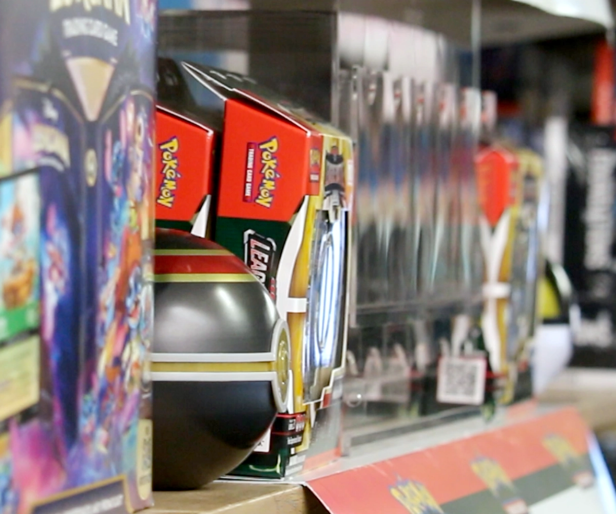 A collection of booster packs for cards.